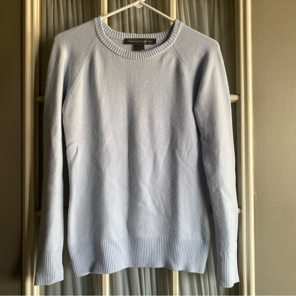 French Connection Powder Blue Crewneck Sweater